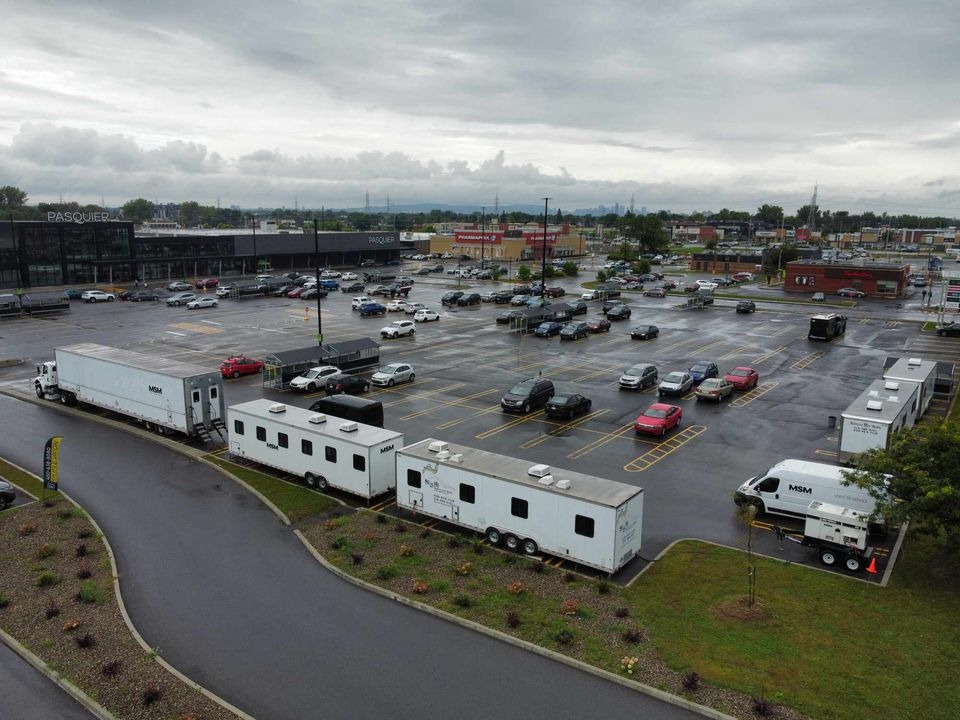 Des roulottes de tournage aperçues à Delson