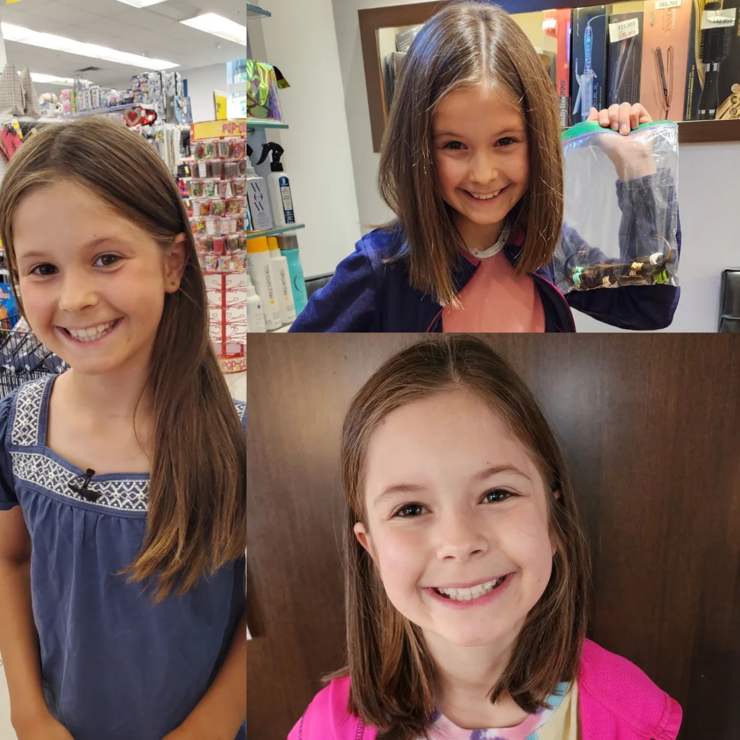 Âgée de 9 ans, elle choisit de donner ses cheveux