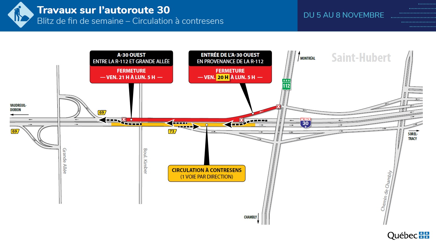 A-30 : blitz de travaux sur un pont d&rsquo;étagement