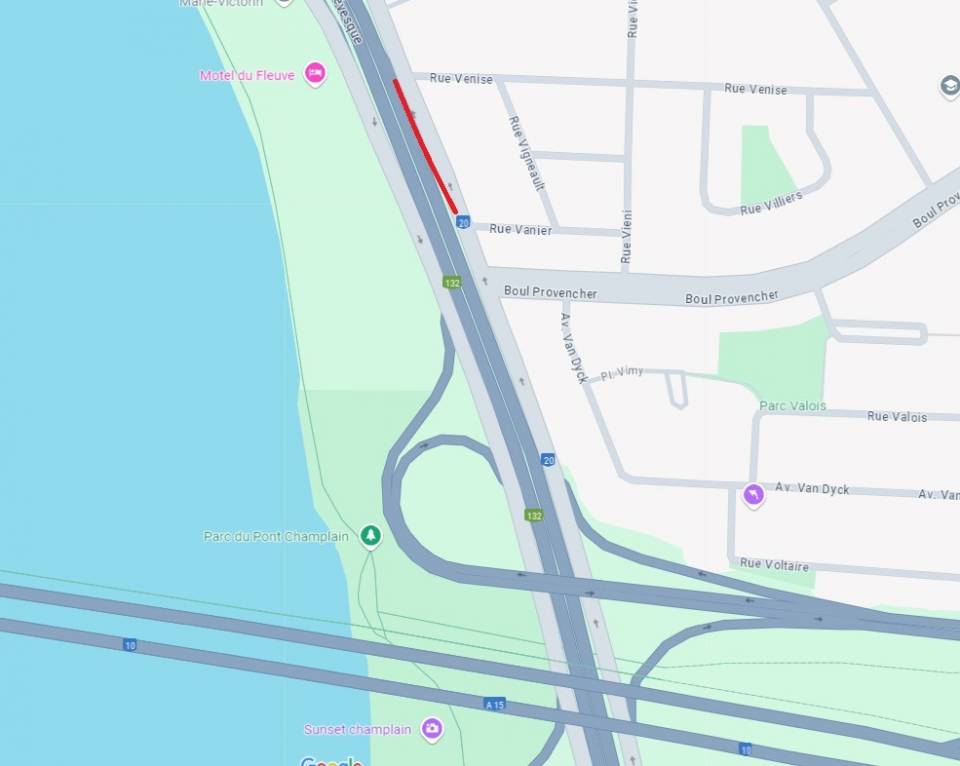 Fermeture d&rsquo;une bretelle à Brossard : entrave de soir et de nuit seulement