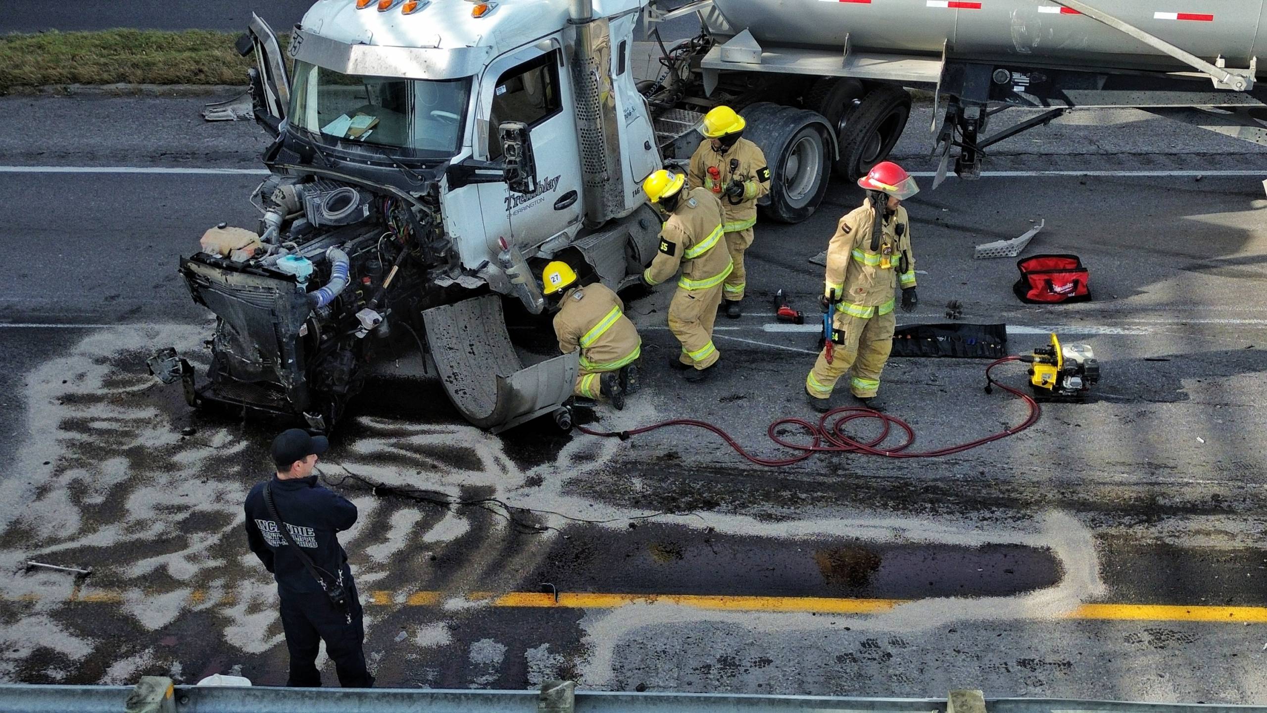 A-30 ouest : un camion mis en portefeuille, le conducteur arrêté