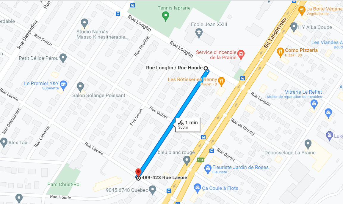 Une rue de La Prairie fermée jusqu’en août