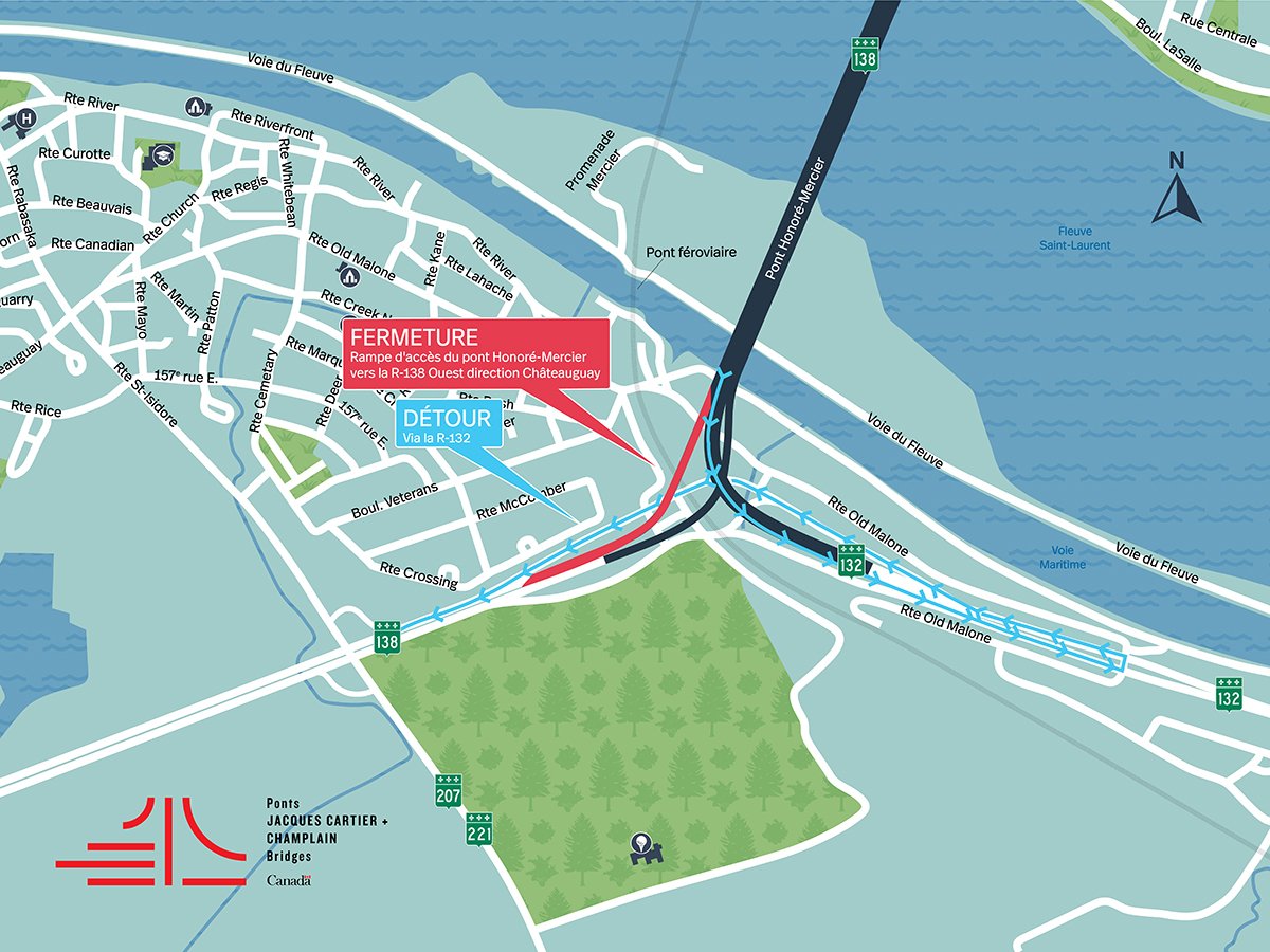 Travaux de réfection au pont Mercier en fin de semaine