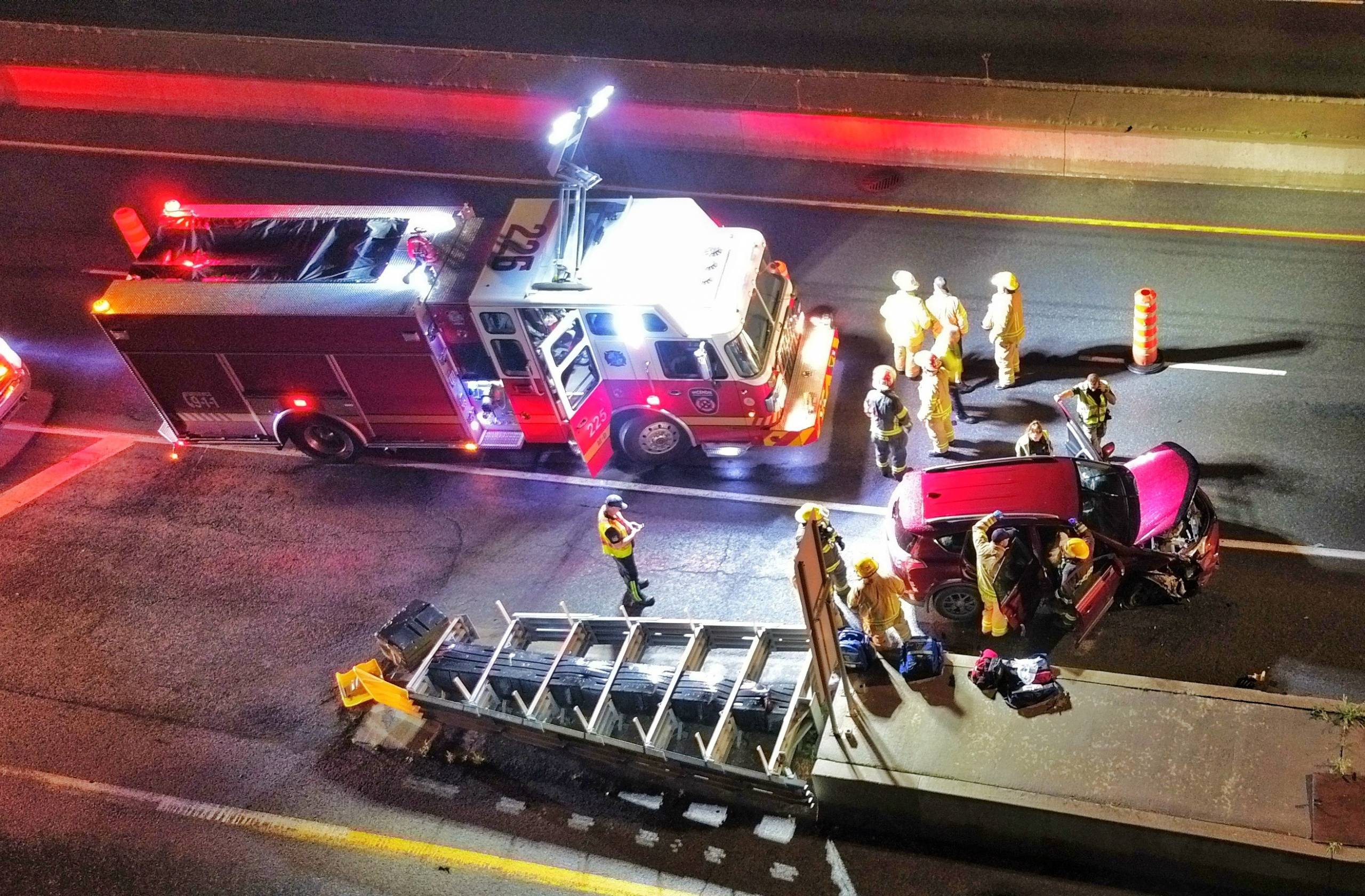 Une collision et une sortie de route vendredi soir