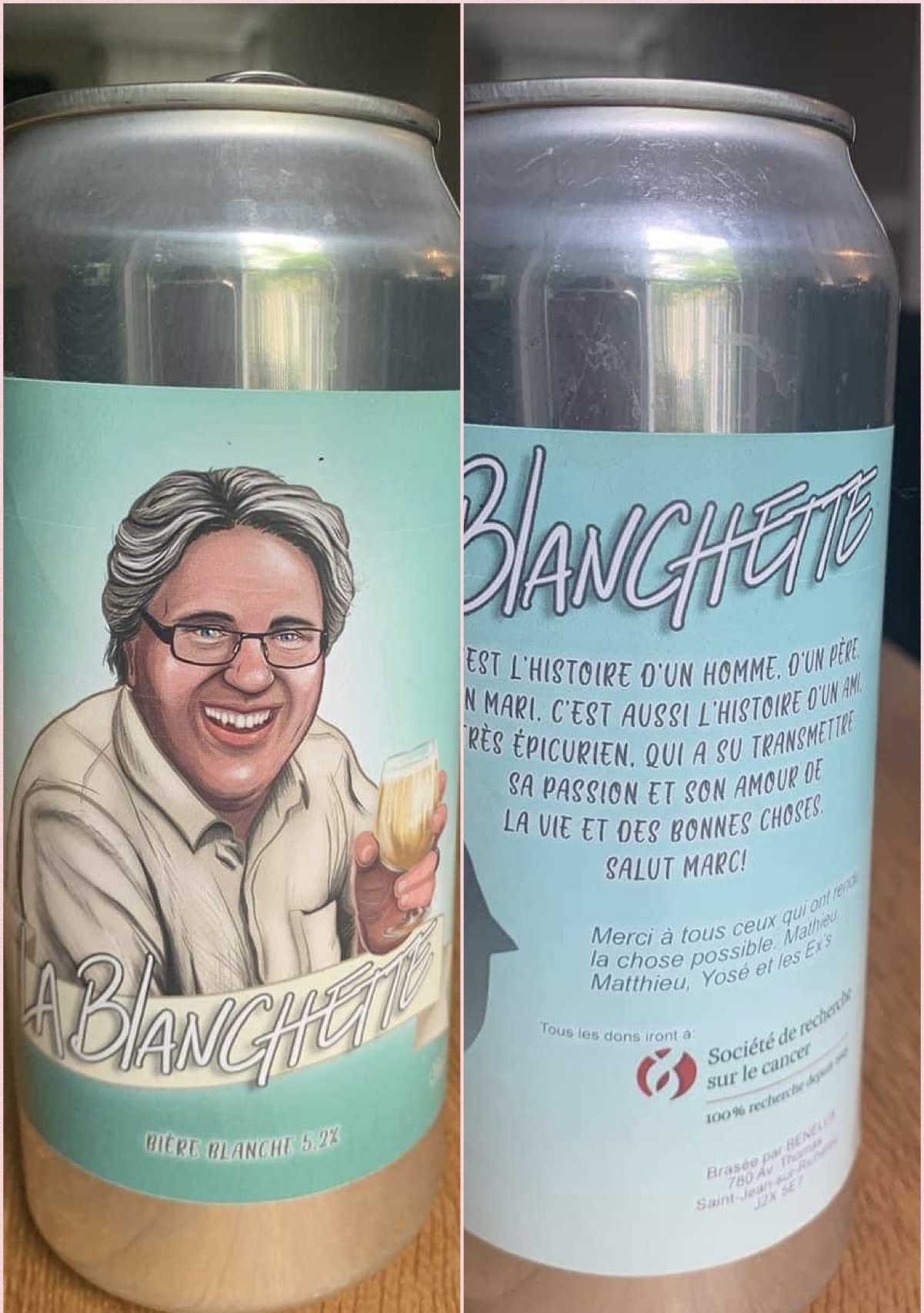 Une bière à l’effigie d’un entrepreneur de Candiac décédé