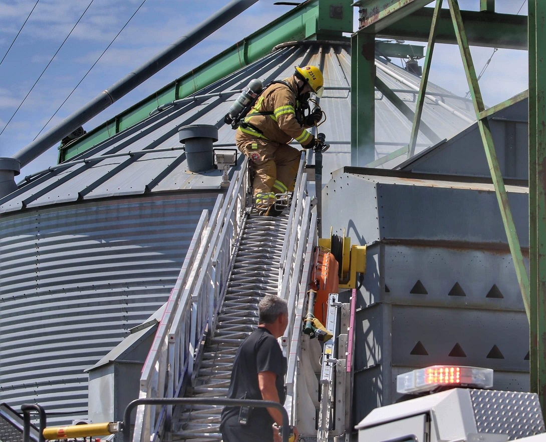 Incendie dans un séchoir à grain à Saint-Constant