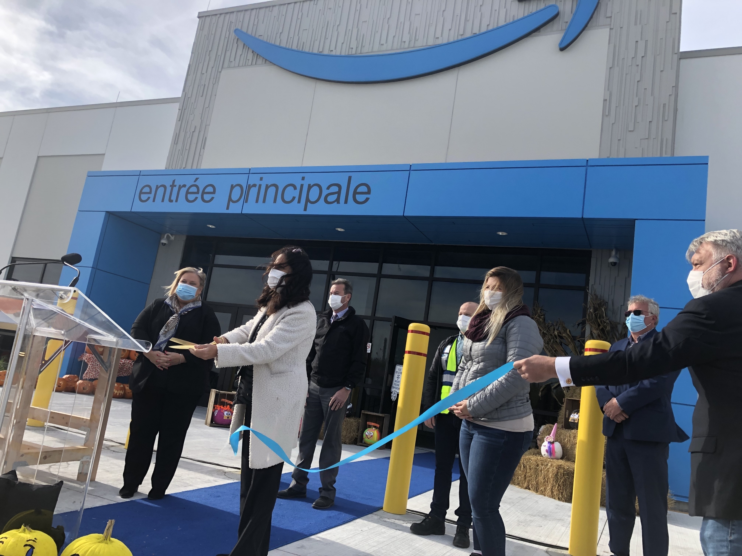 Le centre de tri d&rsquo;Amazon en Montérégie en opération