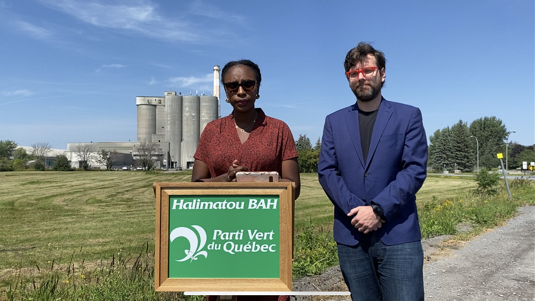 VIDÉO – Le Parti Vert du Québec demande l’arrêt des activités chez Lafarge à Saint-Constant
