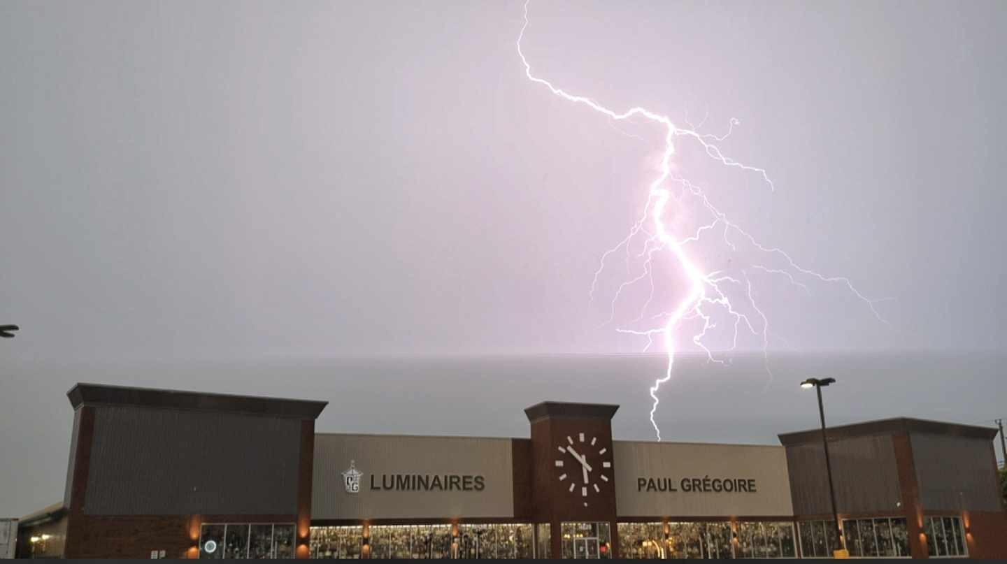 VIDÉO – La foudre s&rsquo;abat sur une maison à Sainte-Catherine
