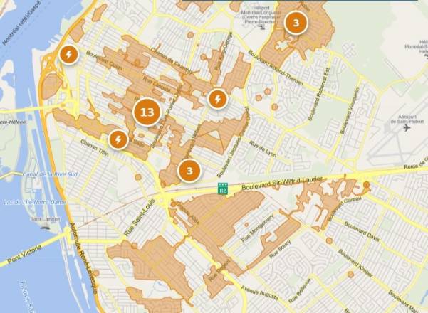 Plus de 32 000 clients sans électricité à Longueuil