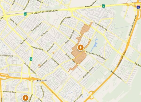 Près de 2 000 foyers privés de courant à Saint-Hubert