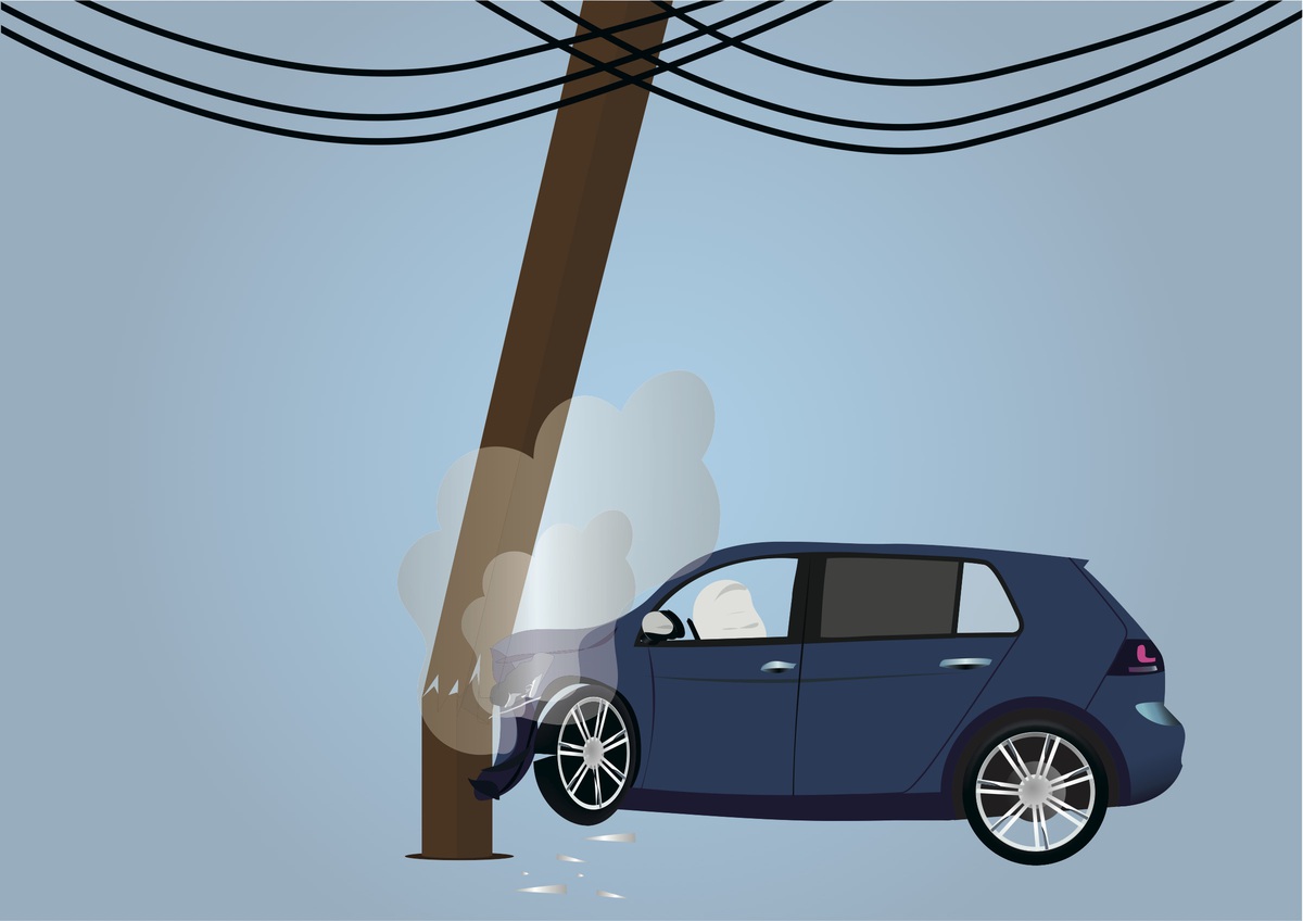 Quoi faire si vous frappez un poteau électrique en voiture ?