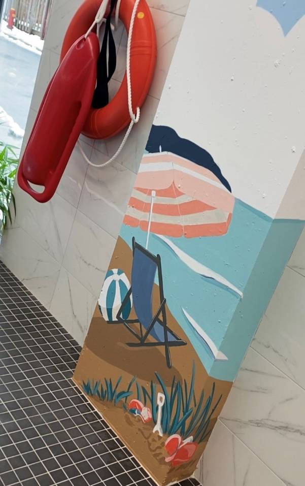 Un air des mers à la piscine du Domaine des Cascades