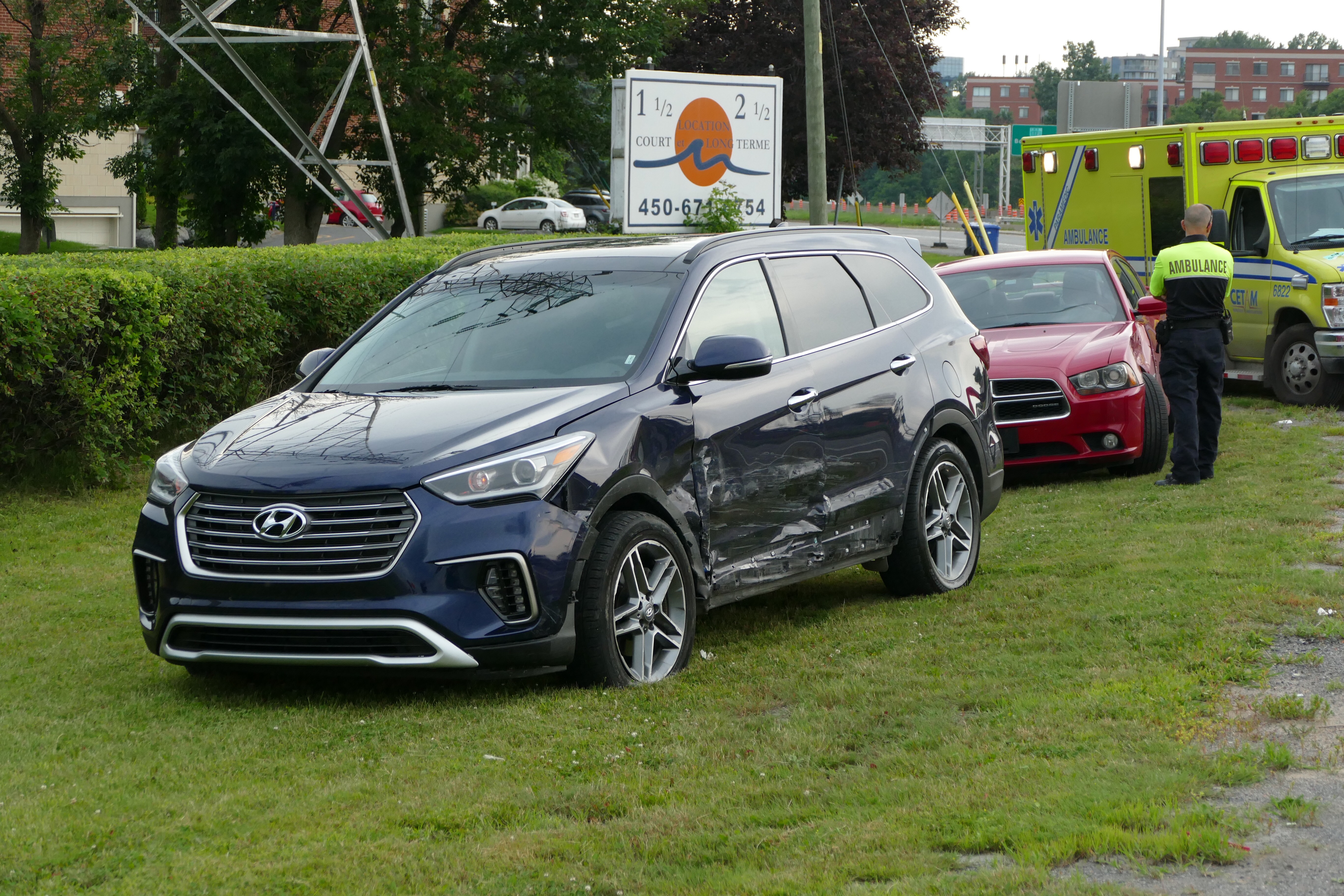 Accident impliquant 4 véhicules sur la route 132