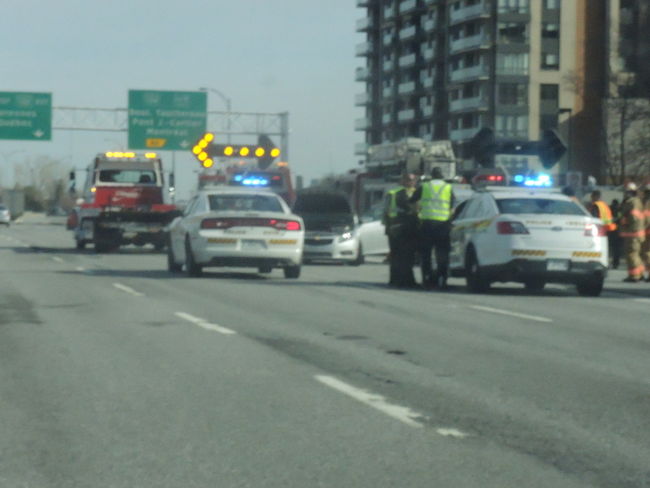 Carambolage sur la route 132
