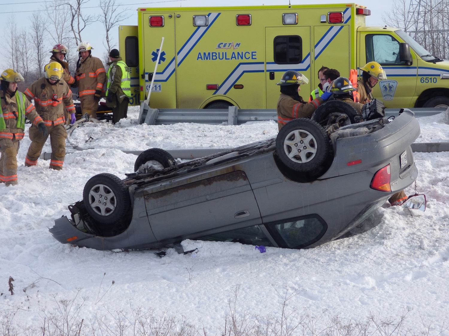 Capotage sur l&rsquo;autoroute 30
