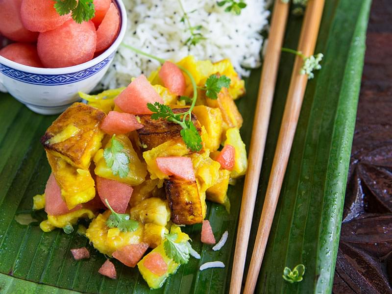 Cari de tofu aux fruits