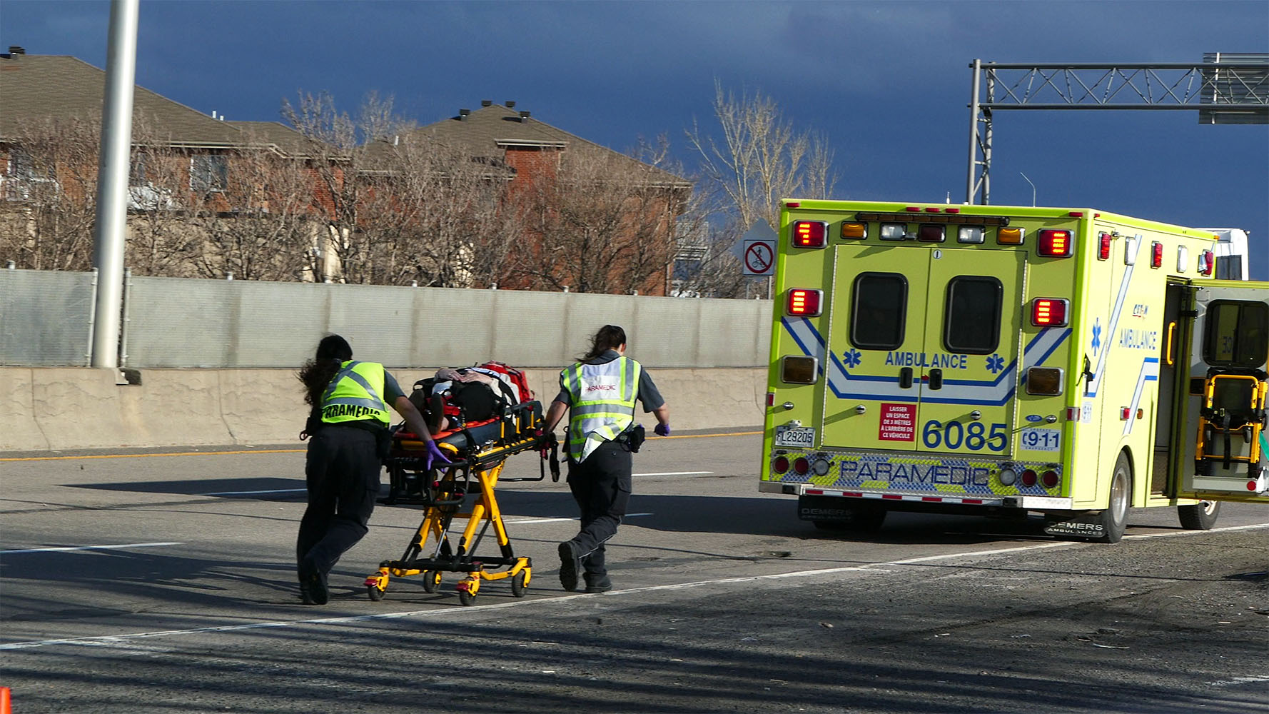 Un accident paralyse le boul. Taschereau