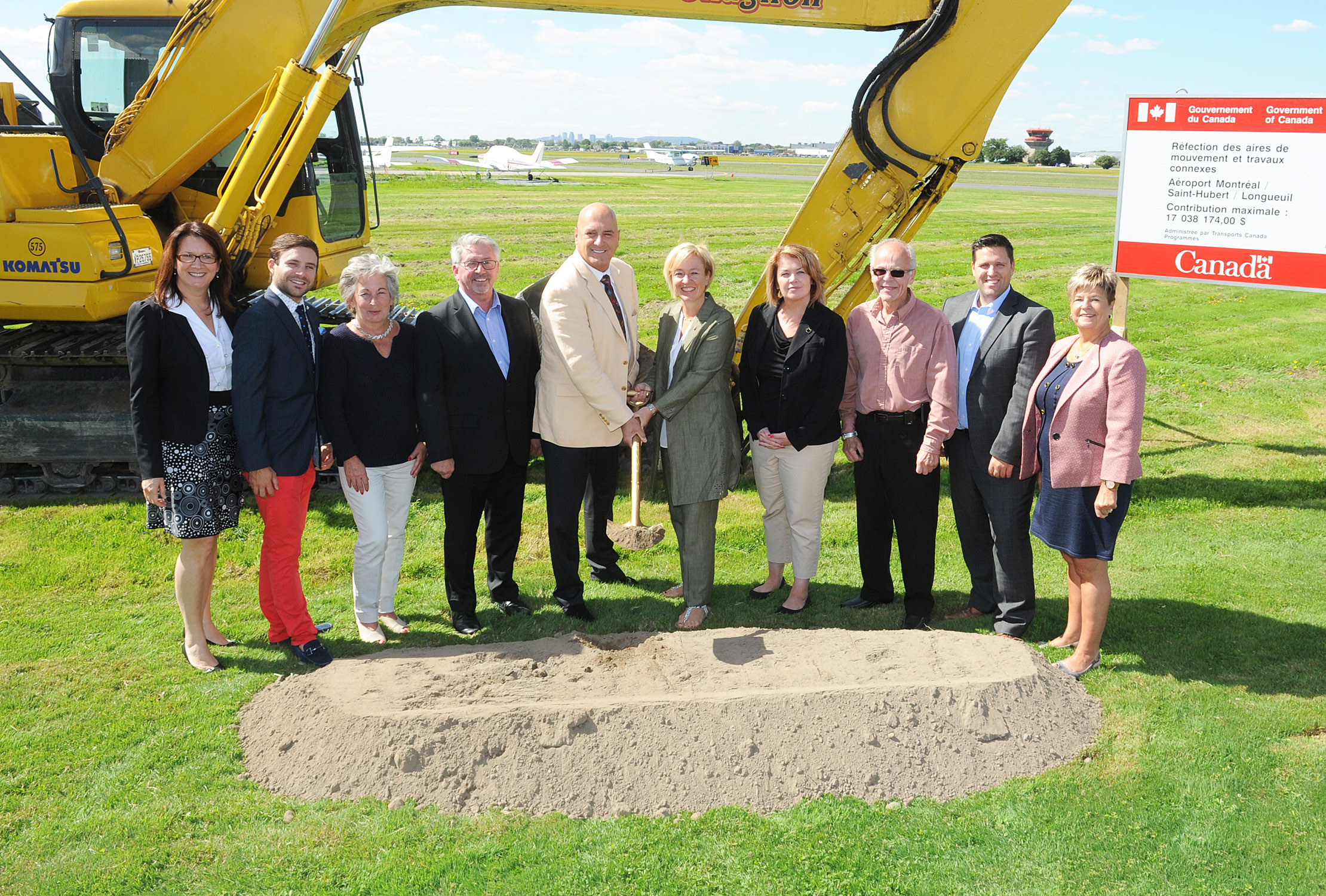 Début des travaux à l&rsquo;aéroport de Saint-Hubert