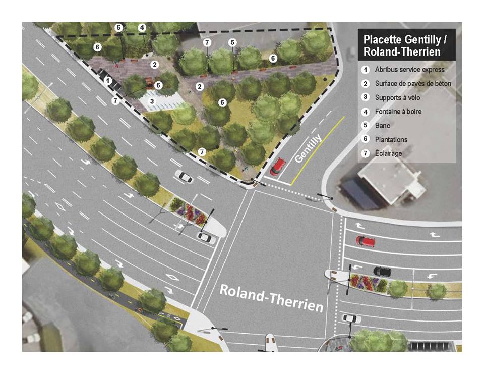 Début des travaux pour la nouvelle placette Gentilly / Roland-Therrien