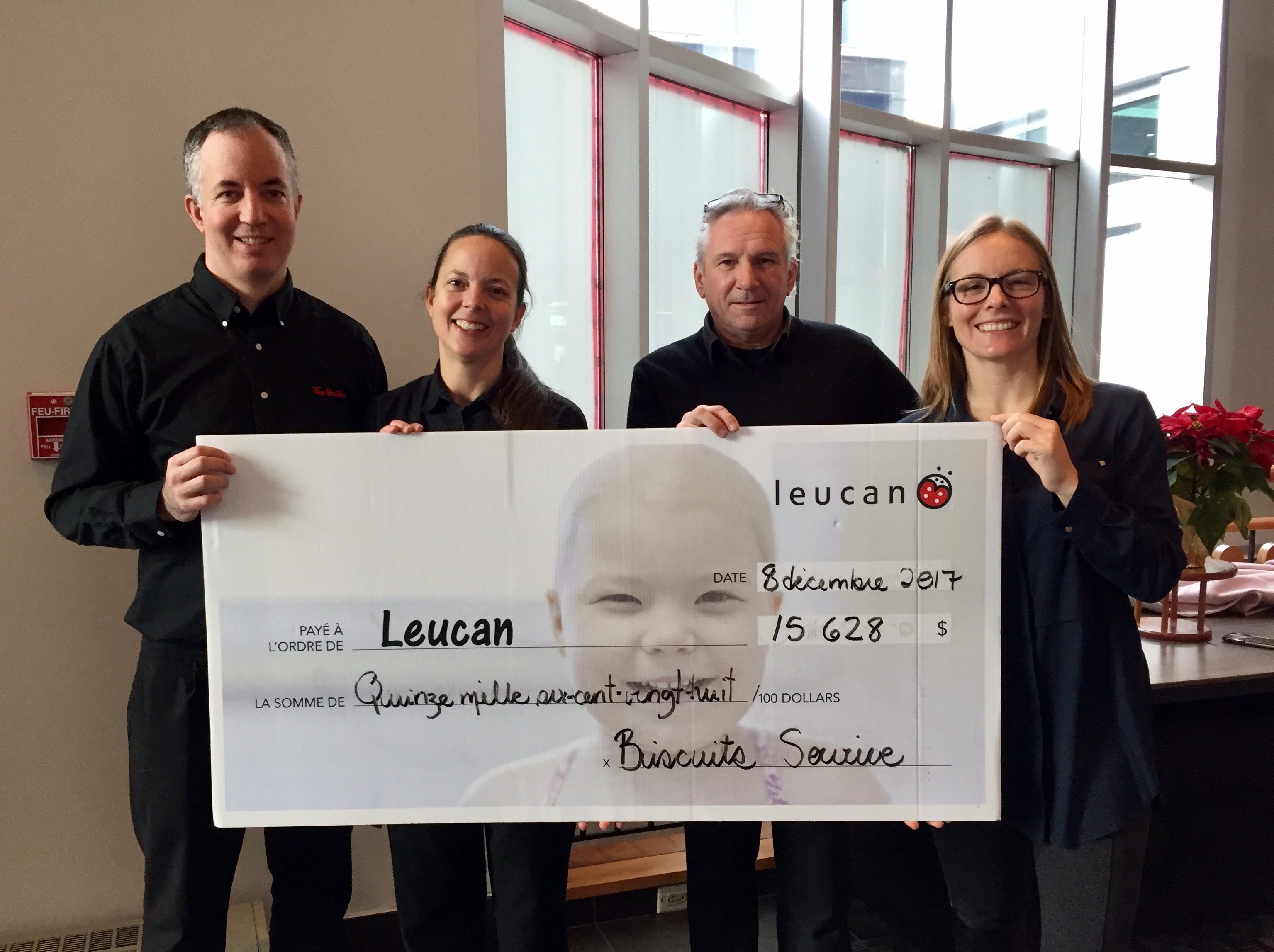 Leucan reçoit près de 100 000$ grâce aux Biscuits Sourire