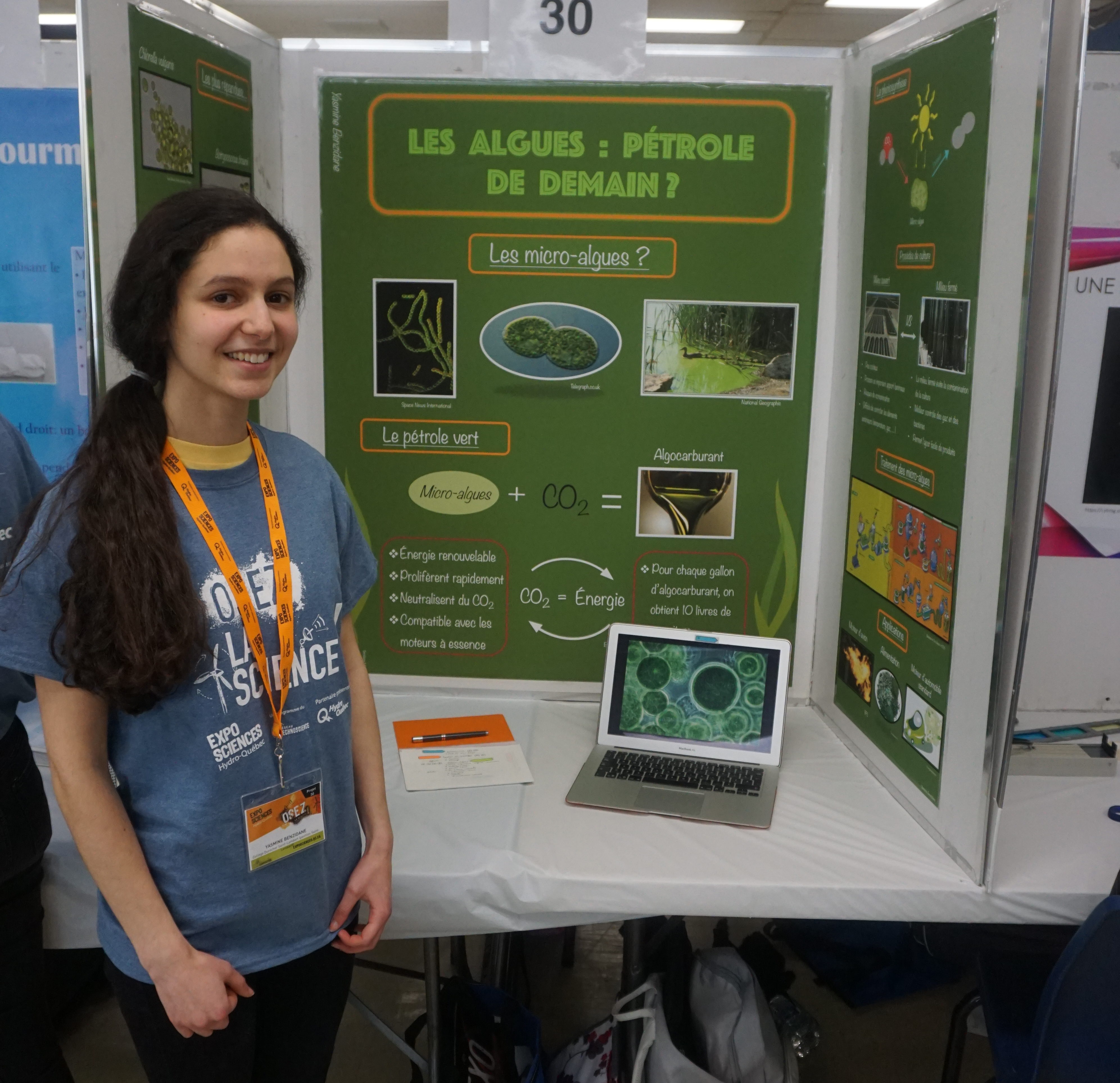 Une élève du collège Durocher à Saint-Lambert remporte la finale régionale de l’Exposciences