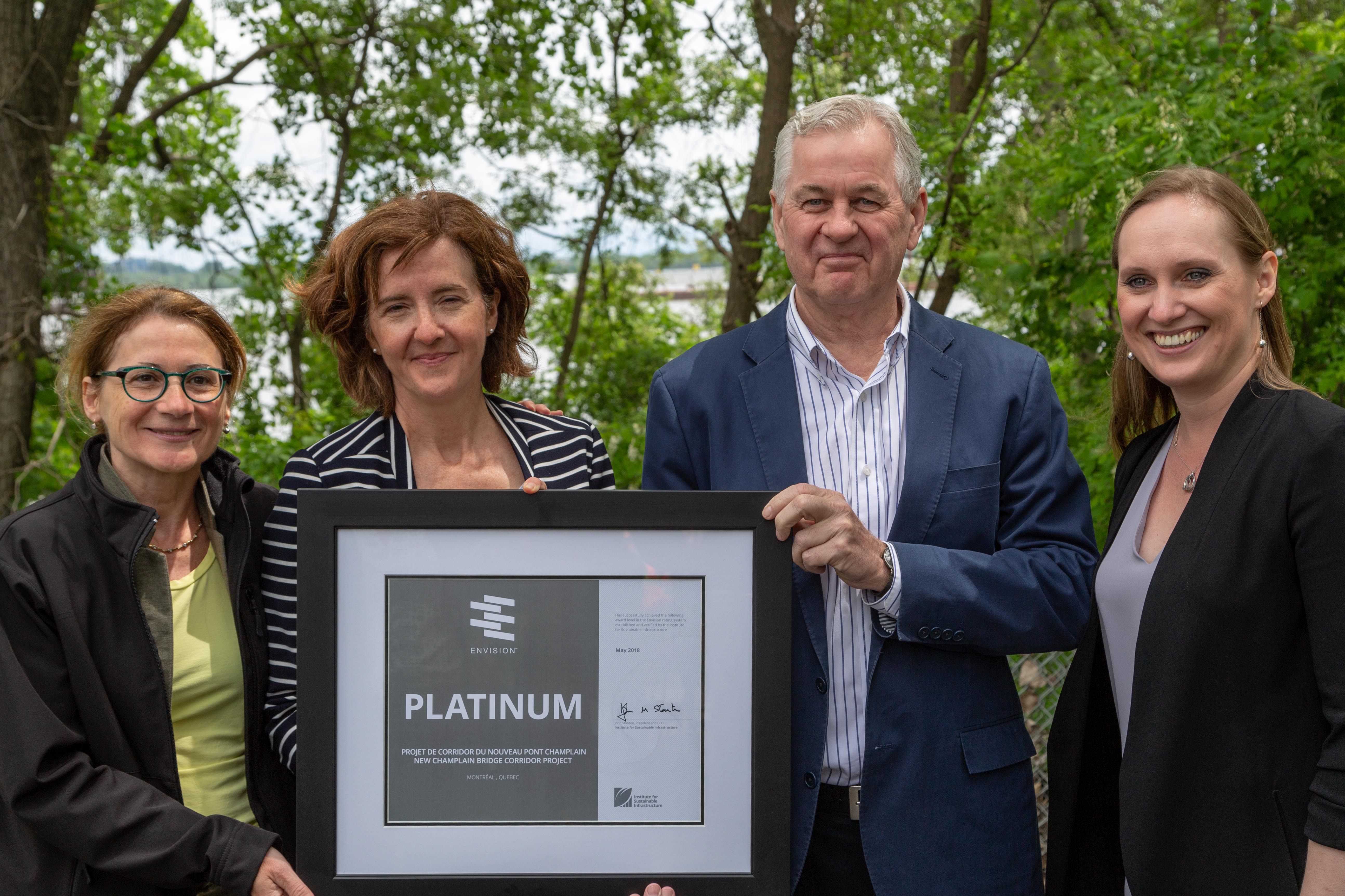 Distinction platine ENVISION pour le nouveau pont Champlain