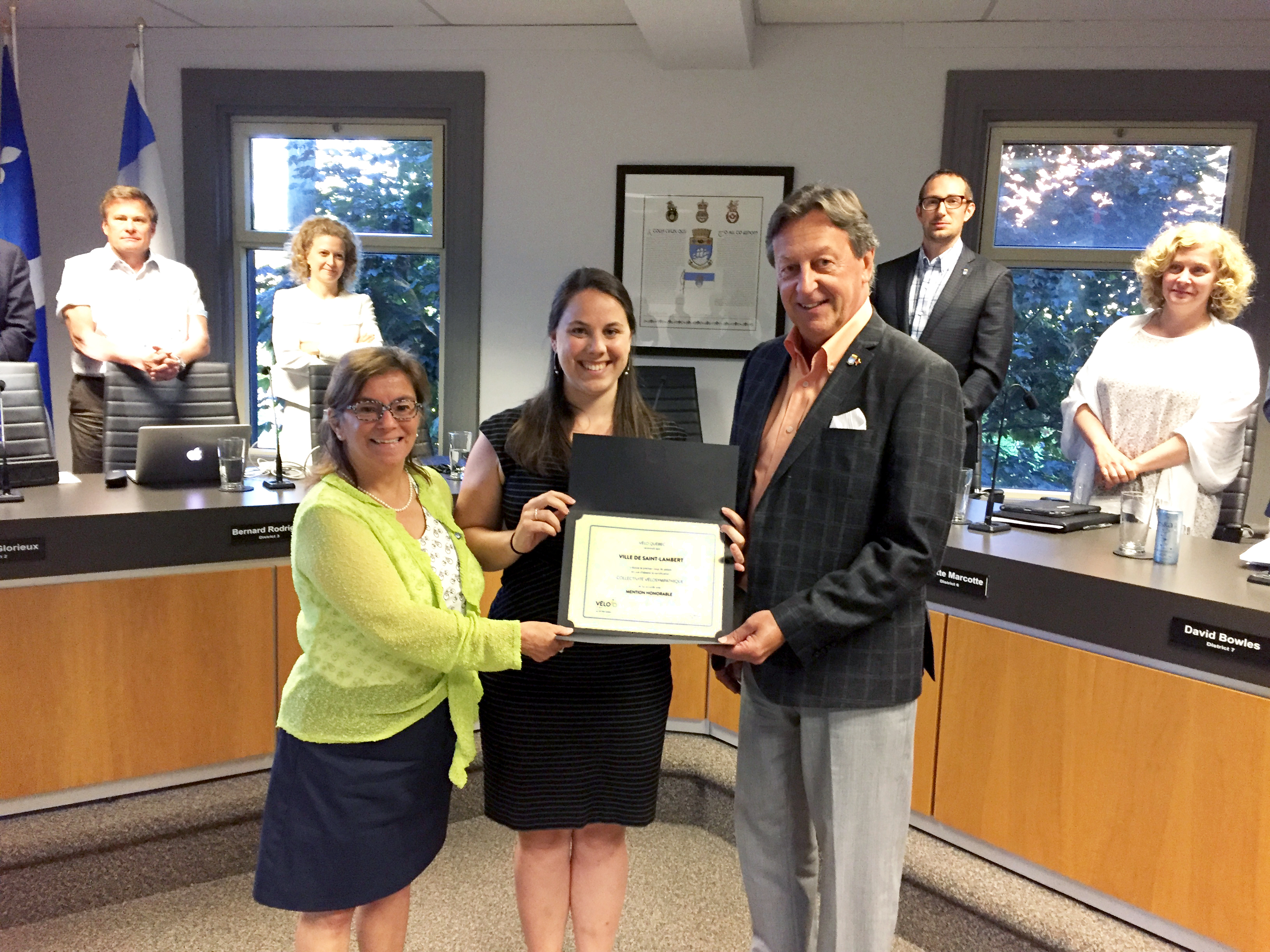 Saint-Lambert reçoit une mention honorable dans le cadre du mouvement Vélosympathique