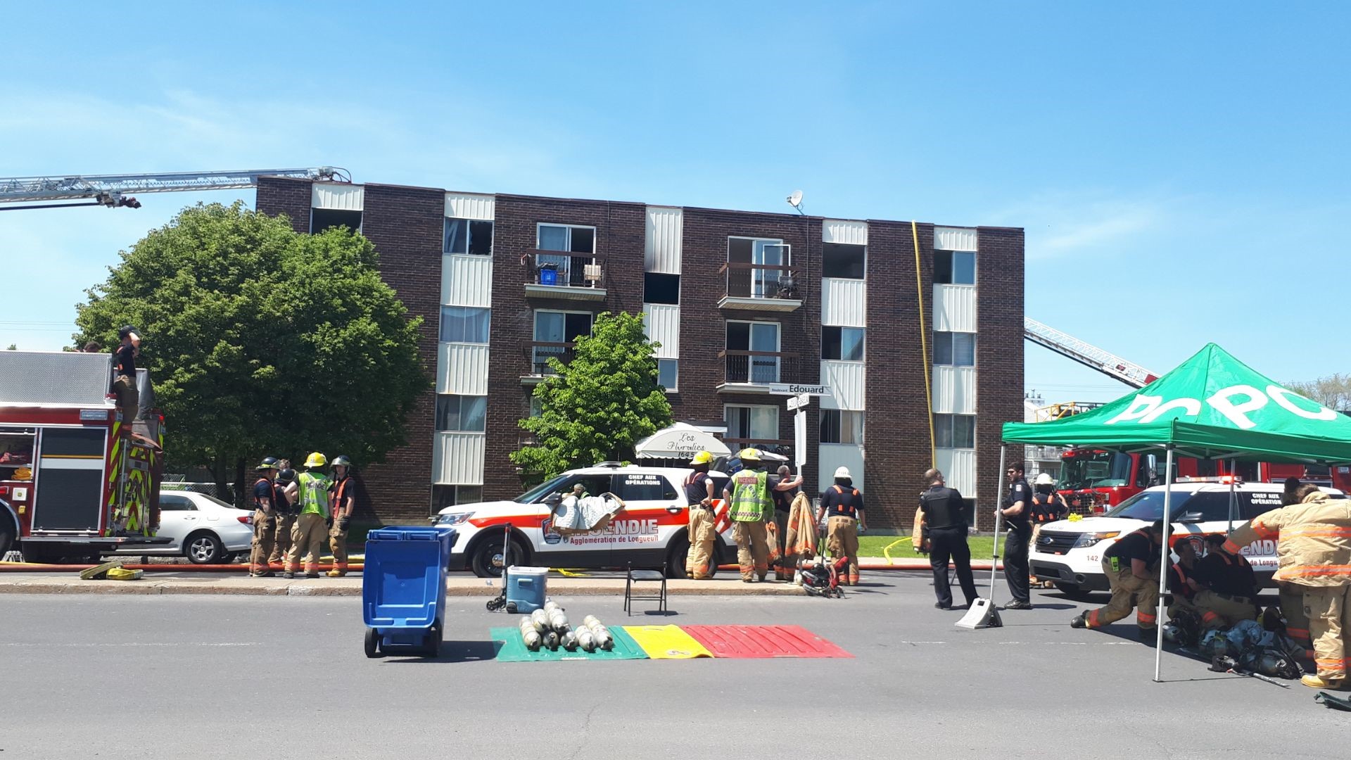 Incendie dans un immeuble à logements: 20 personnes doivent être relocalisées