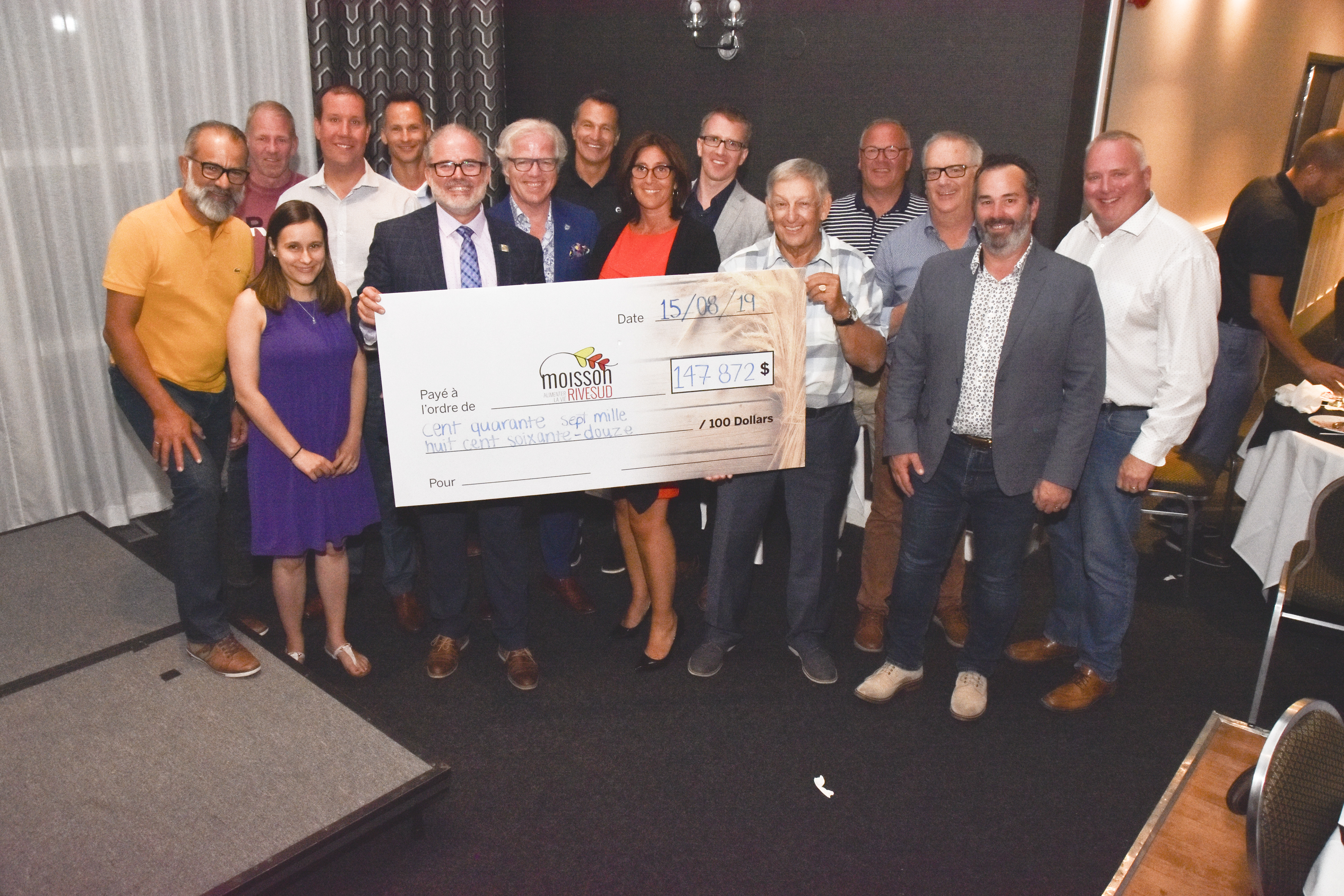 Une récolte de plus de 147 000$ pour le tournoi de golf de Moisson Rive-Sud