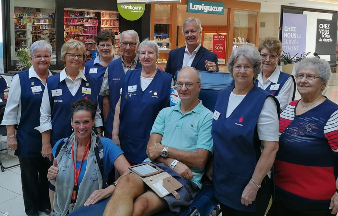 128 donneurs à la collecte de sang au Mail Champlain