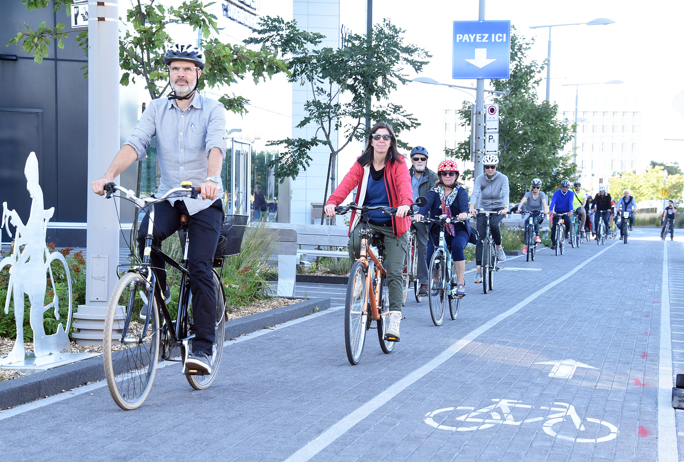 Manifestation à vélo pour la création d’un tronçon cyclable