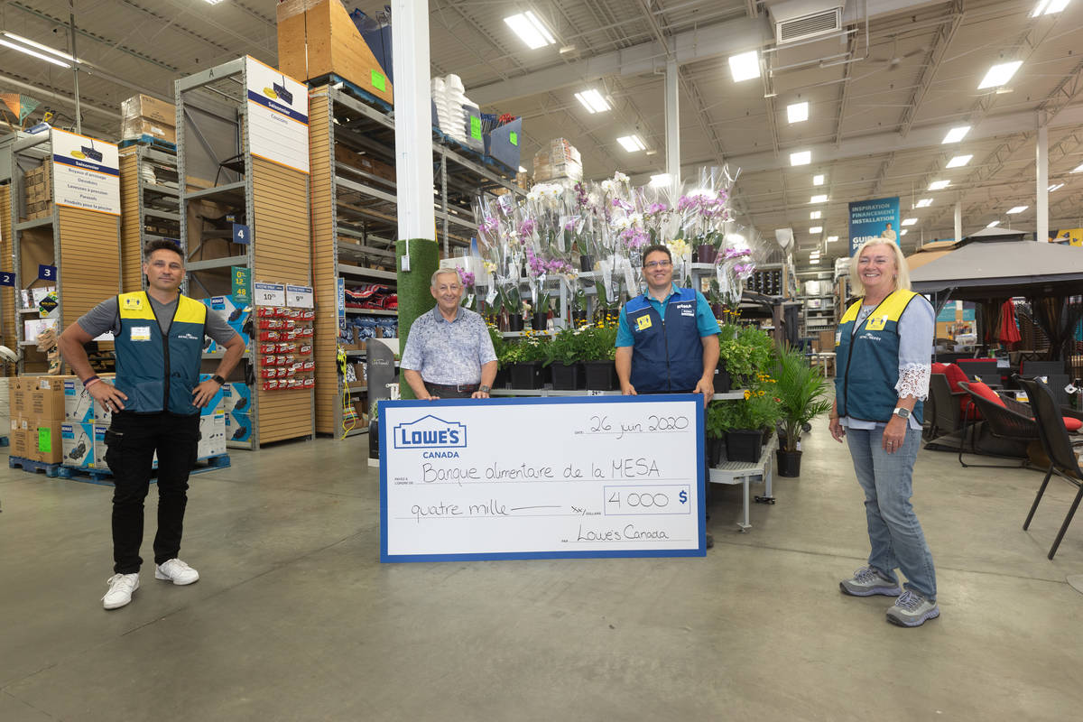 Rona et Réno-Dépôt remettent 4000$ à la Maison d’entraide Saint-Alphonse