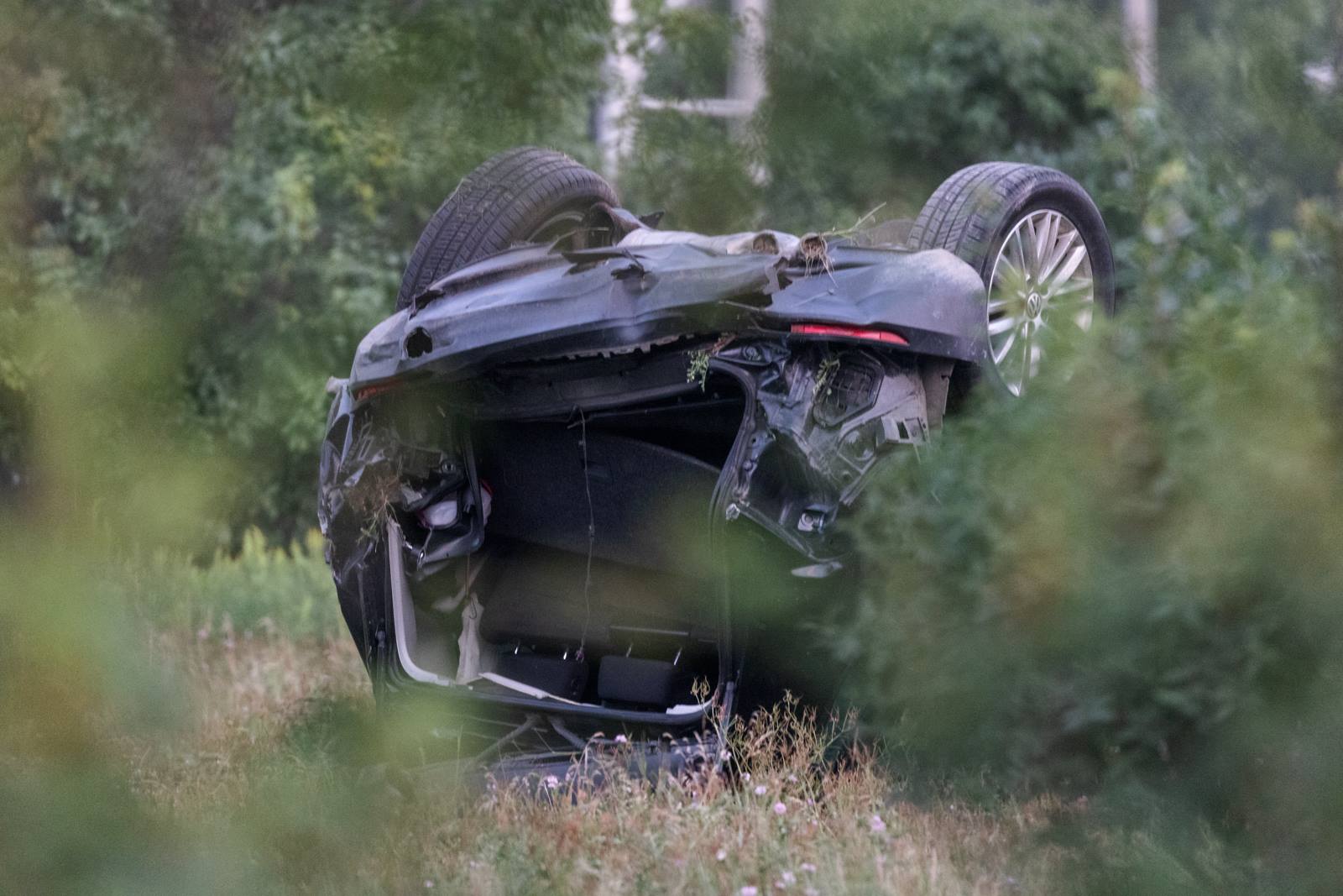 Capotage sur la route 132