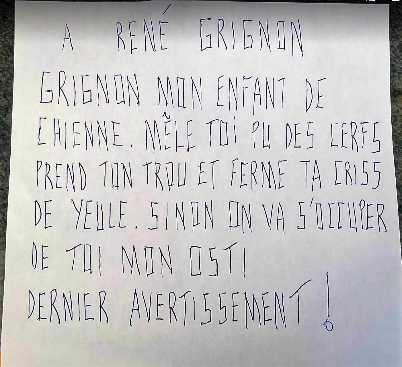 Deux défenseurs des cerfs reçoivent des menaces
