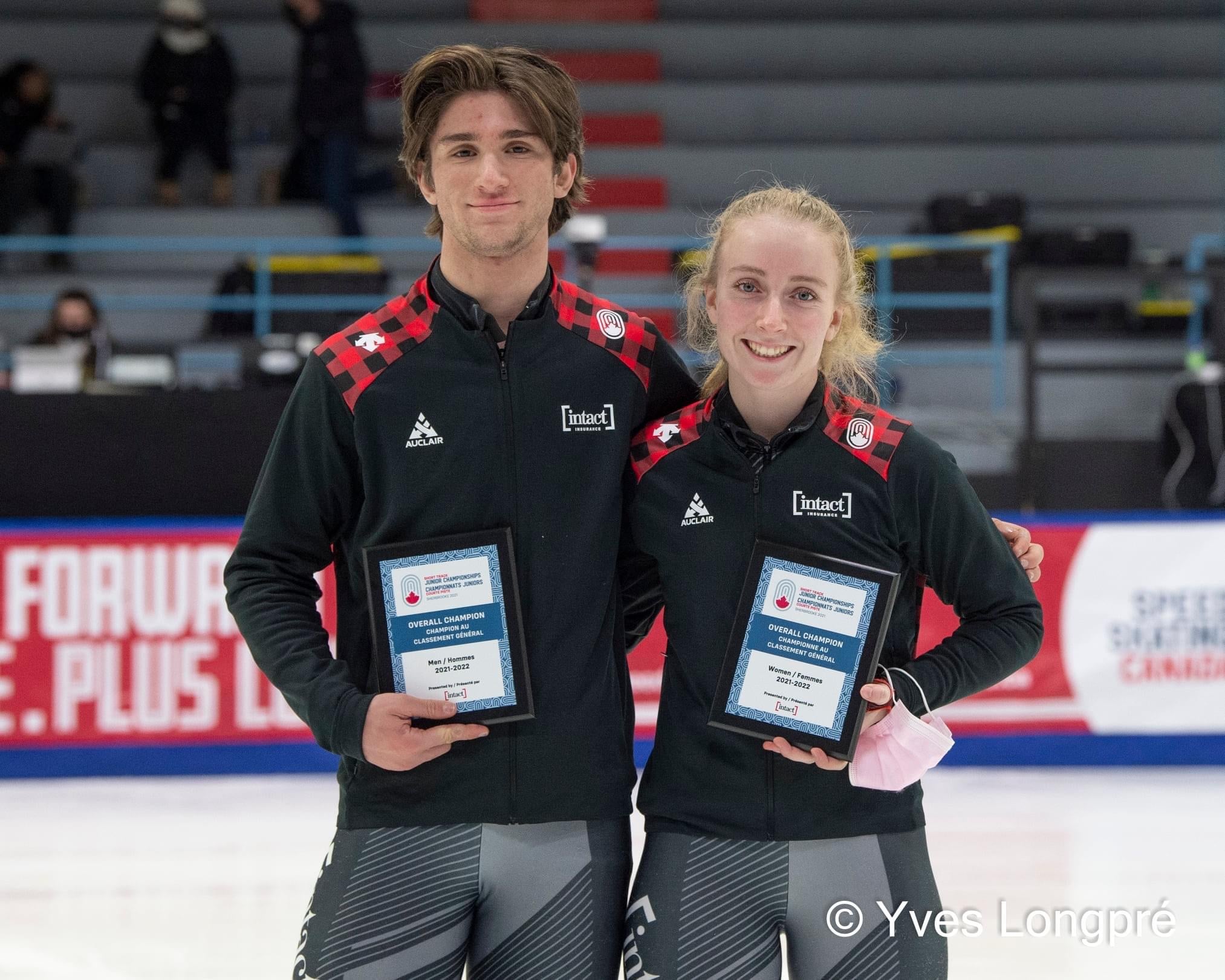 Des anciens du Club de patinage de vitesse de Longueuil se démarquent aux Championnats canadiens juniors