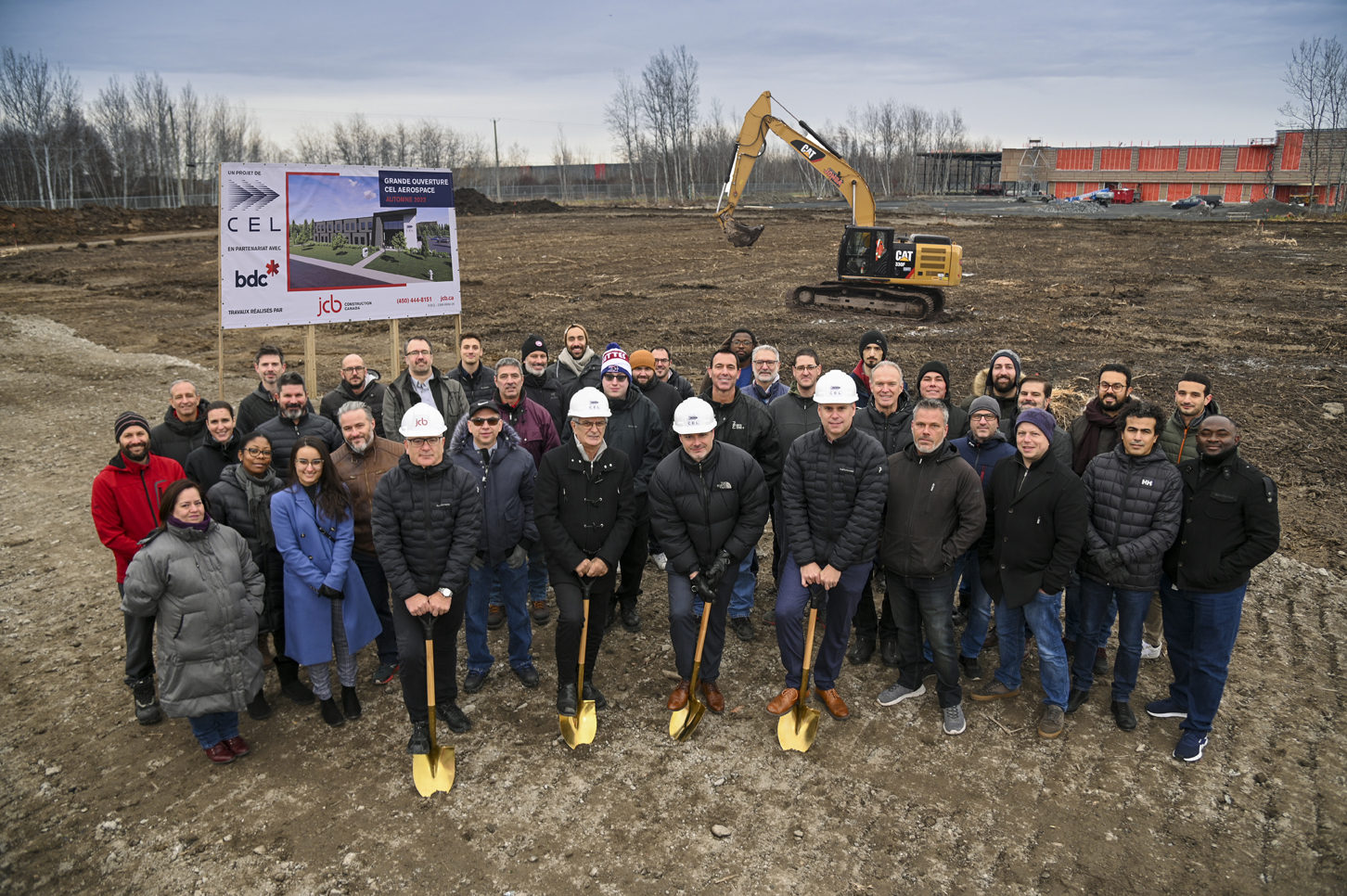 Une première pelletée de terre pour Équipement d’essai aérospatial CEL