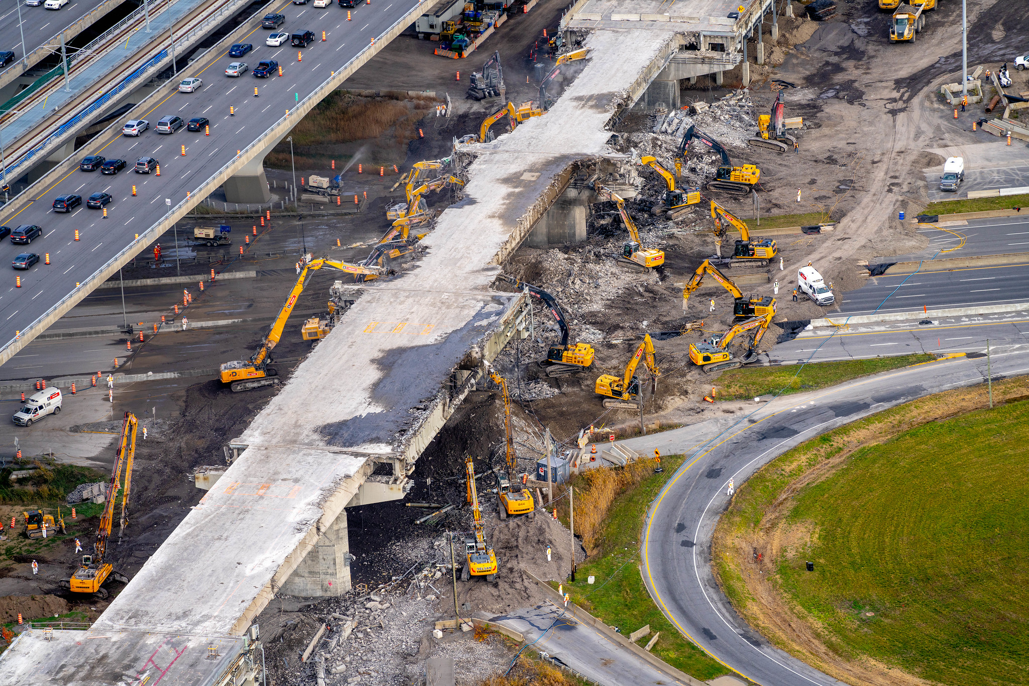 VIDÉO – Pont Champlain d’origine : les travaux au-dessus de la 132 terminés en avance