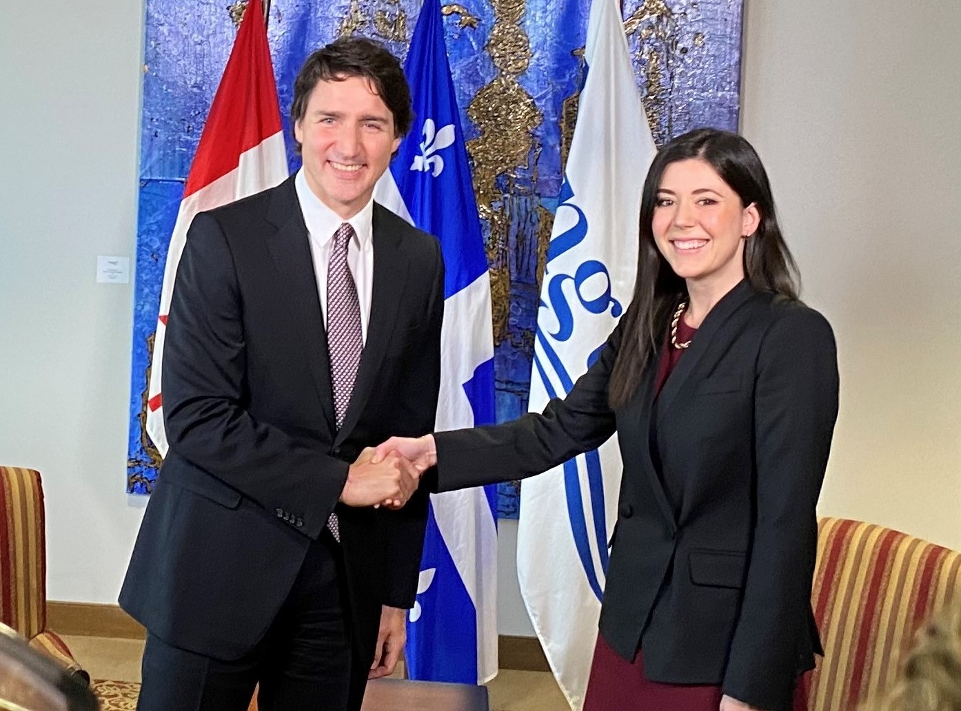 VIDÉO – Justin Trudeau visite Catherine Fournier