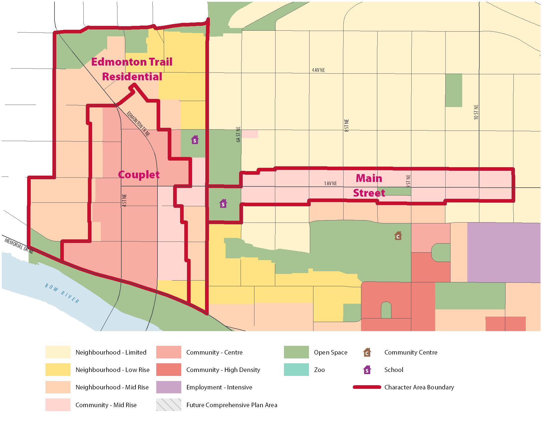 main street, couplet, and edmonton trail-Bridgeland