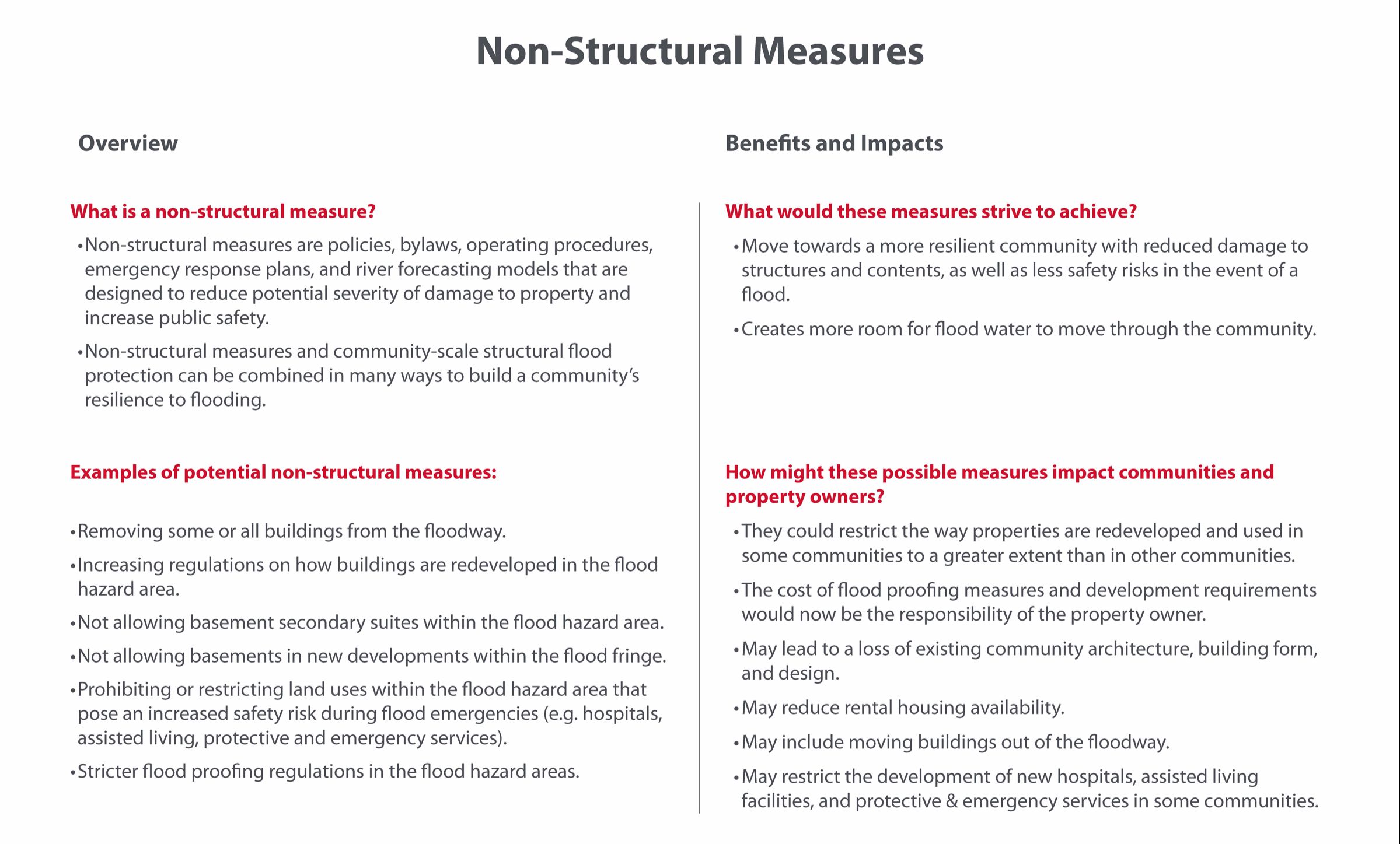 NonStructural Measures Land Use Policies and Bylaws Flood
