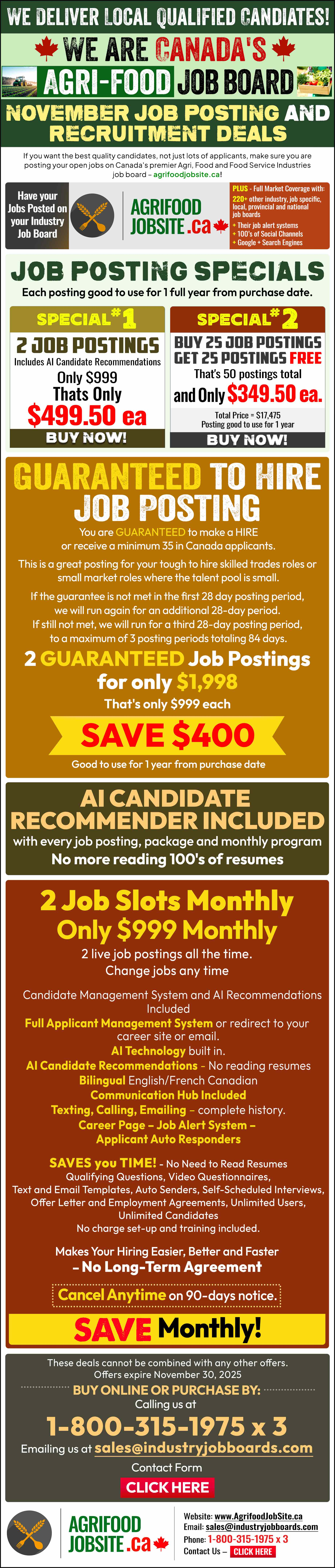 Current Agrifood Promotions