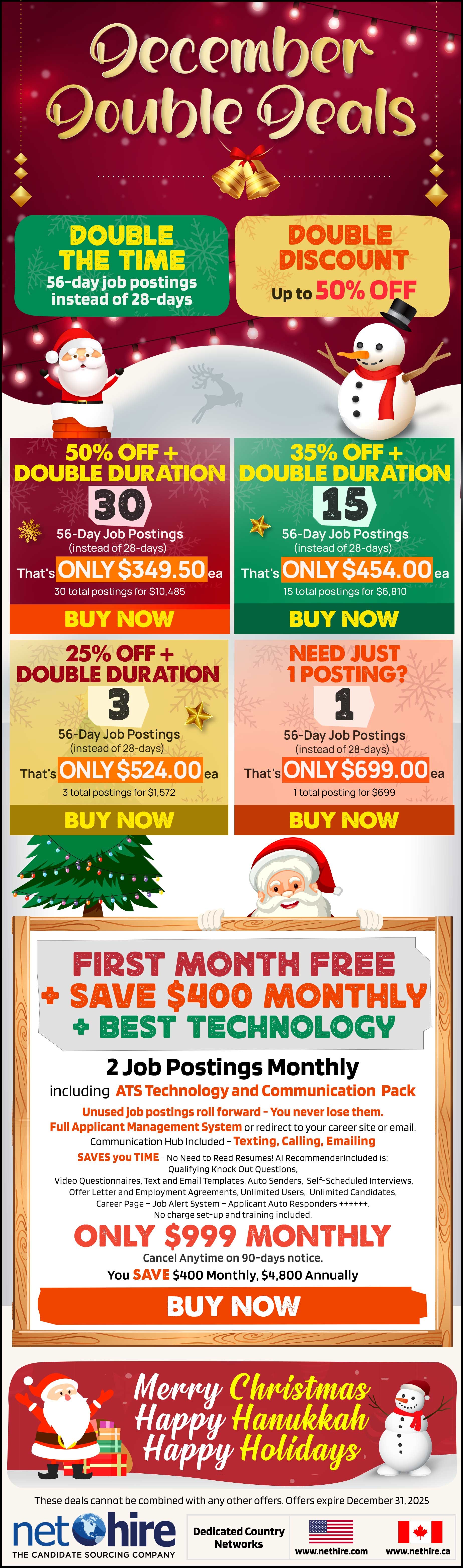 Current NetHire Promotions