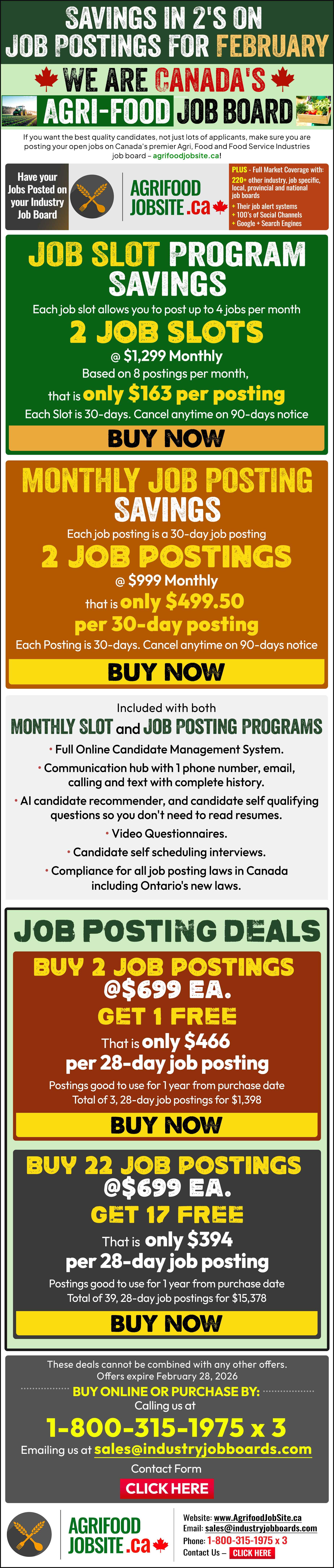 Current Agrifood Promotions