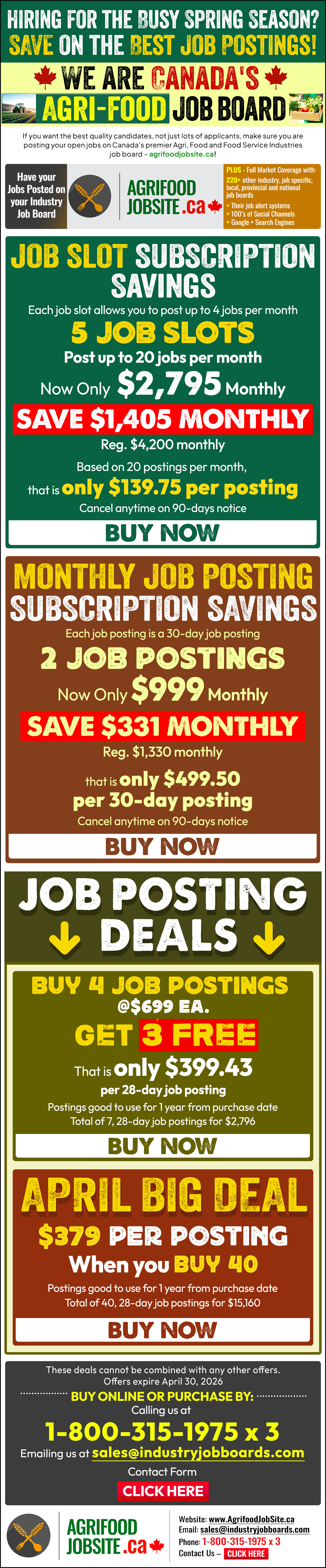 Current Agrifood Promotions