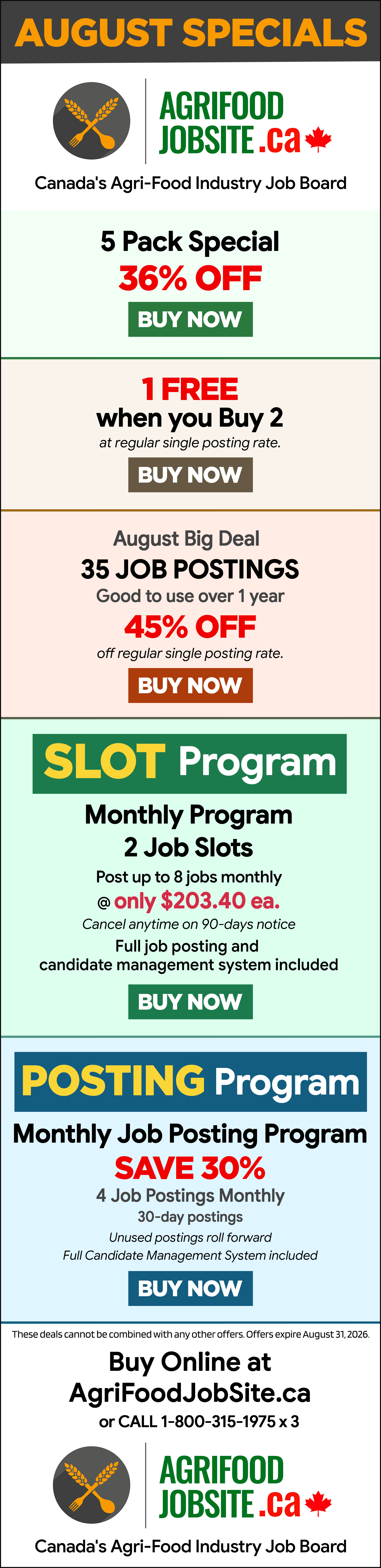 Current Agrifood Promotions
