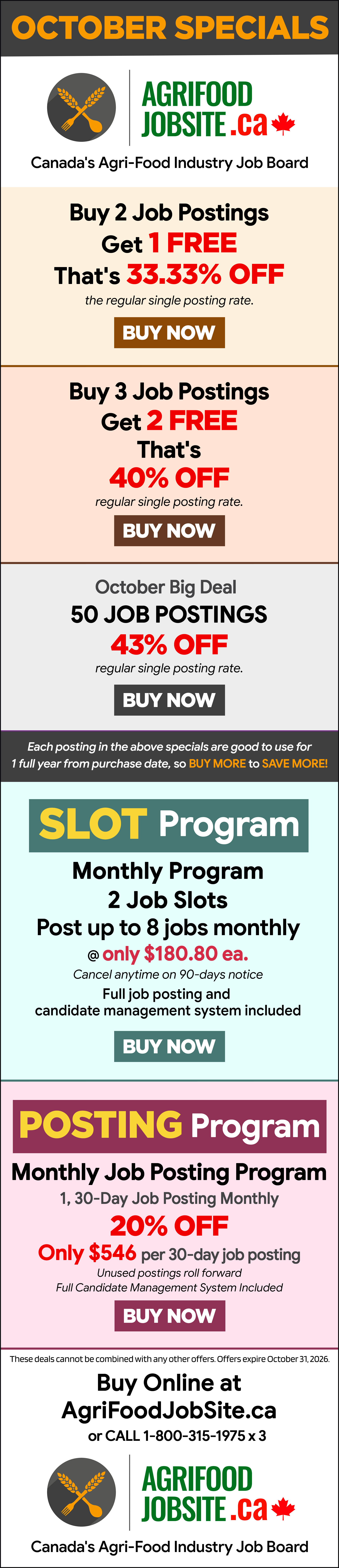Current Agrifood Promotions