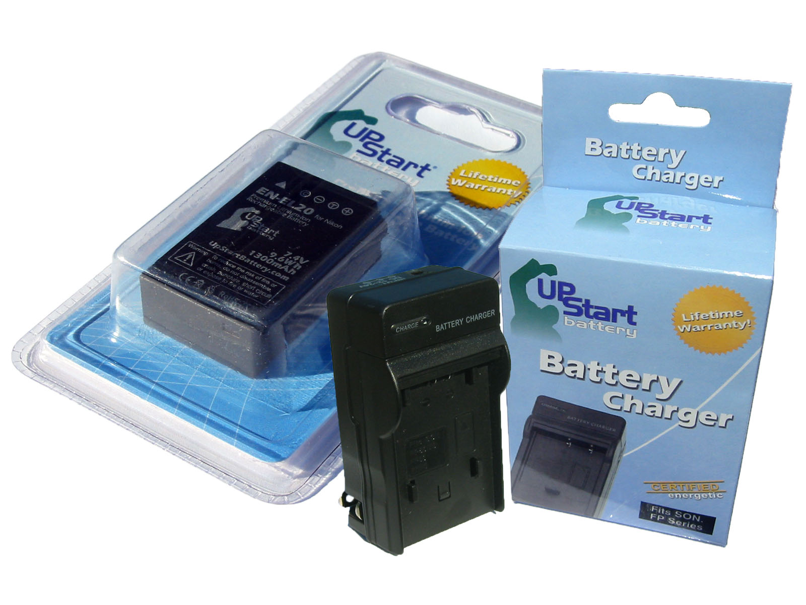 Battery + Charger for Nikon 1 J2, AW1 1300mAh Lifetime Warranty