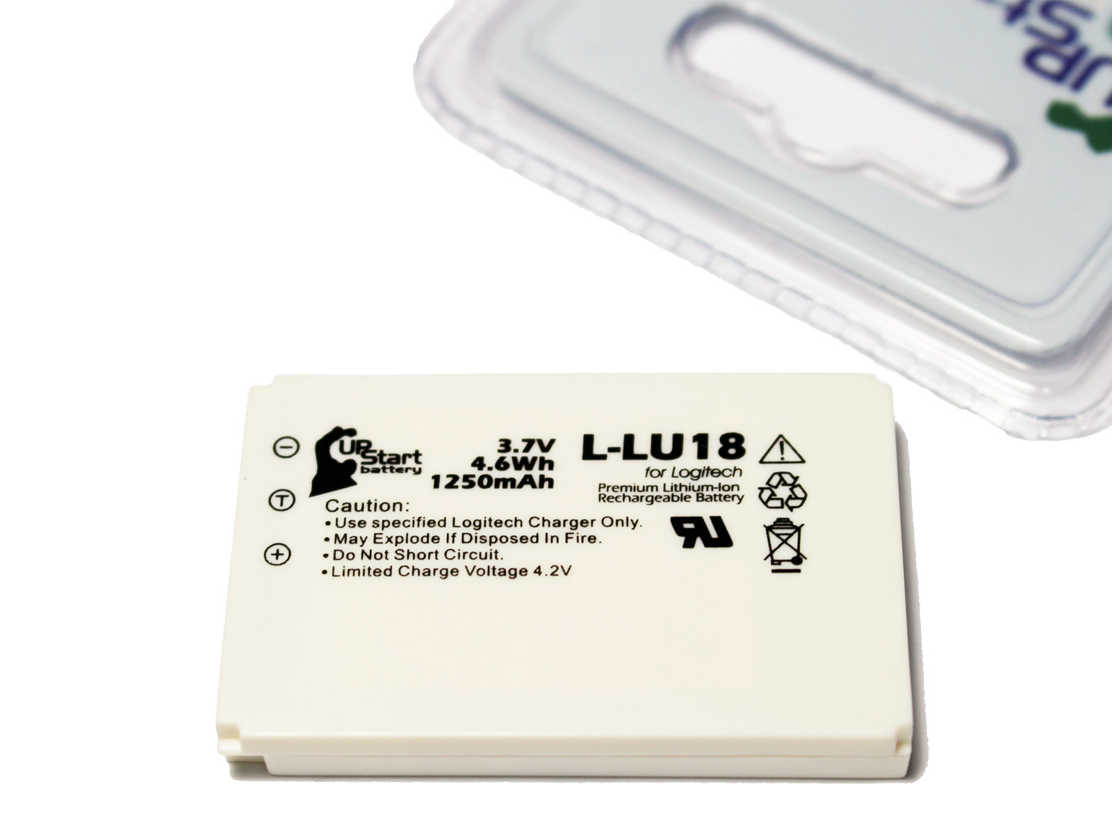 2x Pack Replacement L-LU18 Battery for Logitech F12440056, 190582