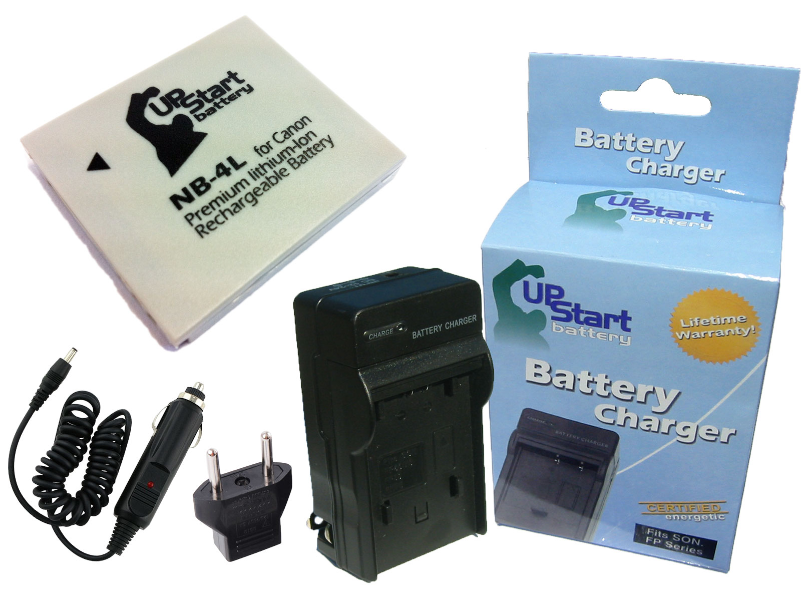 890mAh, 3.7V, Lithium-Ion 2X Pack Canon Digital L4 Battery Replacement for Canon NB-4L Digital Camera Battery